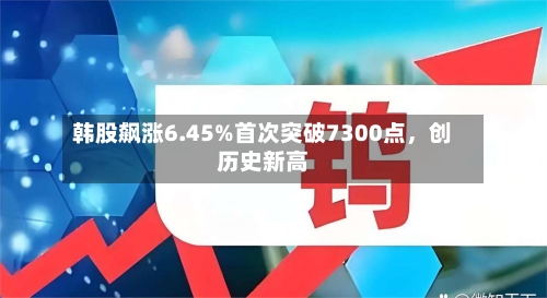 韩股飙涨6.45%首次突破7300点，创历史新高
