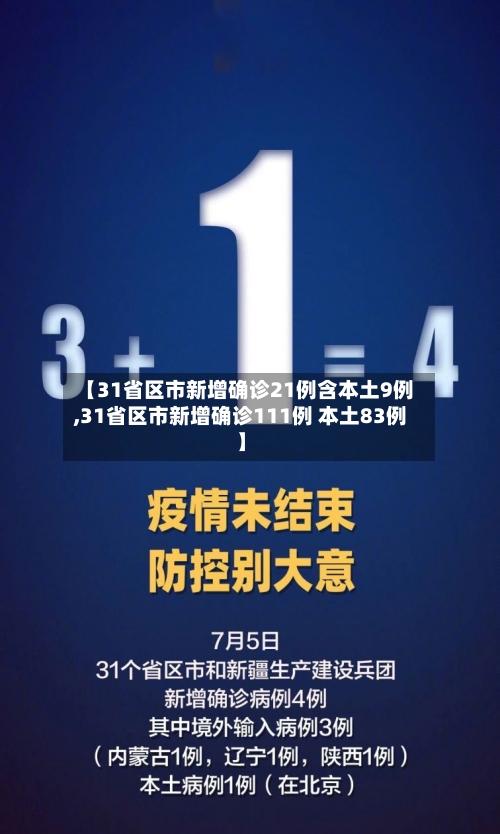 【31省区市新增确诊21例含本土9例,31省区市新增确诊111例 本土83例】