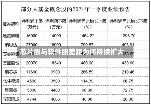 芯片股与软件股差距为何持续扩大