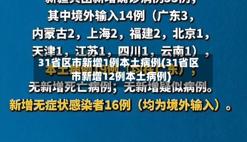 31省区市新增1例本土病例(31省区市新增12例本土病例)