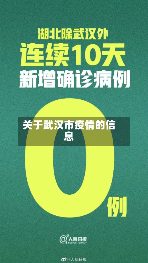 关于武汉市疫情的信息