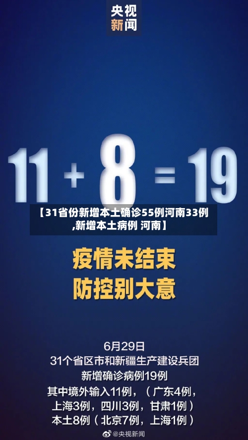 【31省份新增本土确诊55例河南33例,新增本土病例 河南】