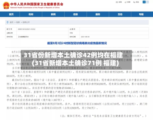 31省份新增本土确诊42例均在福建(31省新增本土确诊71例 福建)