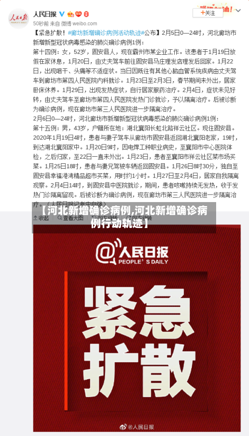 【河北新增确诊病例,河北新增确诊病例行动轨迹】