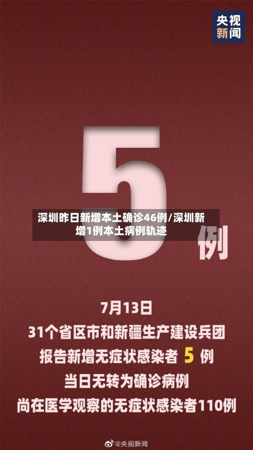 深圳昨日新增本土确诊46例/深圳新增1例本土病例轨迹